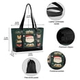 thumbnail image 2 of FORMRS Canvas Laptop Tote Bag for Women with 15.6" Computer Compartments Shoulder Handbag, Green Christmas, 2 of 7