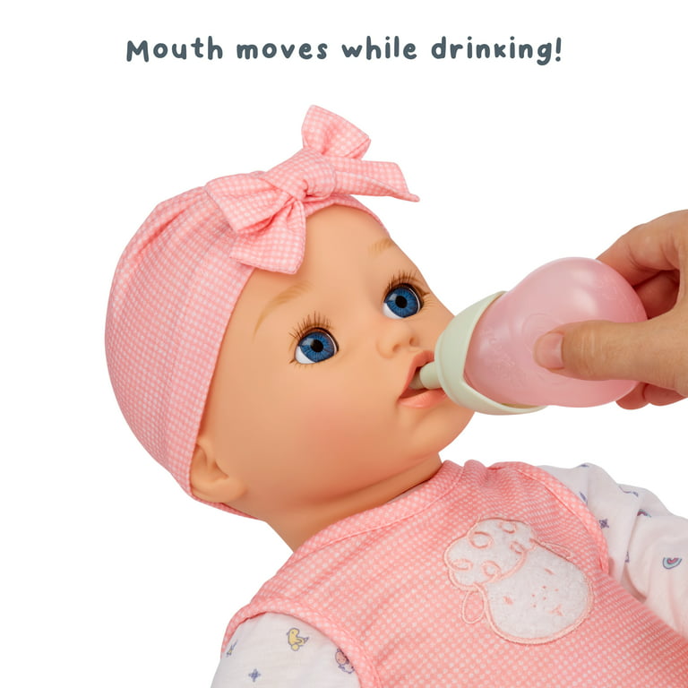 Baby Born My Real Baby Doll Annabell, Blue Eyes: Realistic Soft-Bodied Baby  Doll, Kids Ages 3+, Sound Effects, Drinks & Wets, Mouth Movements, Cries  Tears, Eyes Open & Close 