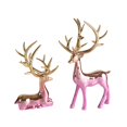 thumbnail image 2 of Resin Christmas Reindeer Figurines Deer Statues Elk Sculpture Deer Ornaments,Cute Standing Sitting Deer Figurine for Christmas Table Decor Mantel Centerpieces Christmas Decor, 2 of 4