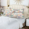 thumbnail image 6 of Cartoon Bear and Cloud Rainbow Plush Pillow Cases Queen Size Ultra Soft Warm Pillowcases with Zipper 20"x30", 6 of 9