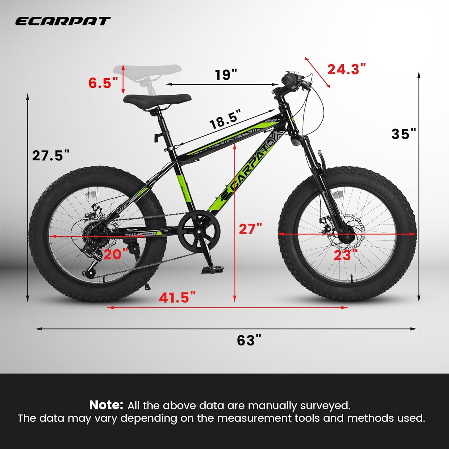 ​Ambifirner 20 Inch Mountain Bike Shimano 7-Speed Dual-Disc Brake Alloy Bicycle​​