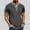 Dark Gray, variant on YLSDY Mens Henley Shirts Stylish Short Sleeve T-Shirts Color Block Casual Collarless 3 Button V Neck Tees Light Blue XXL