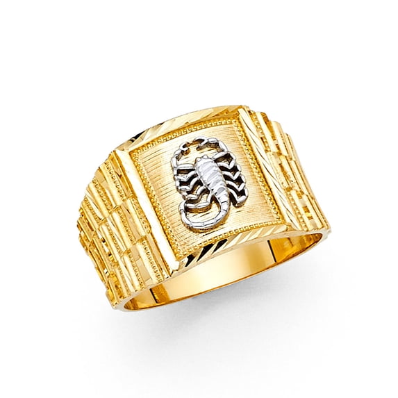 Solid 14k Yellow Gold Mens Fashion Anniversary Ring Size 11