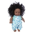 Black Black Baby Cute Curly Black 8-Inch Vinyl Baby Toy Toys For Girls ...