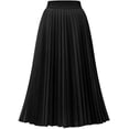 thumbnail image 1 of Faldas midi plisadas Dnzceghtig para mujer Falda acampanada de cintura alta y largo midi, 1 of 3