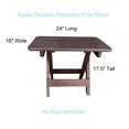 thumbnail image 4 of Phat Tommy Folding Outdoor Patio Side Table - Poly Adirondack Side Table - All Weather Side Table for Your Patio, Deck, or Balcony (Brown), 4 of 4