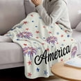 thumbnail image 3 of American Independence Day Blanket Soft Cozy Warm Twin Blanket for Bed, Plush Fuzzy Flannel Fleece Blankets for Sofa, Retro Fireworks Stars Throw Blankets for Couch, Gifts for Men, 60"x80", 3 of 9