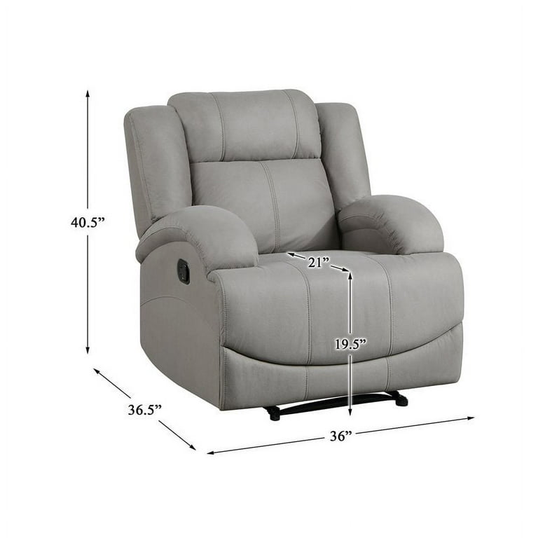 Lexicon Camryn Traditional Wood/Microfiber Upholstered Recliner