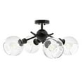 thumbnail image 3 of Wry Lighting Axel 4-light Semi-Flush Mount in Matte Black and Globe Seeded Glass, 3 of 3