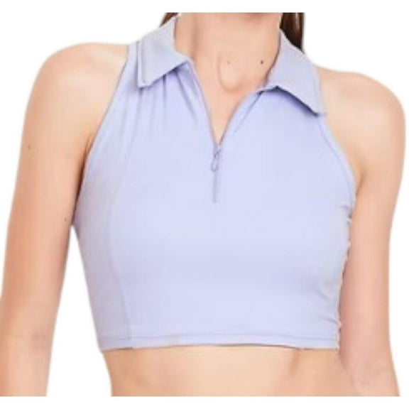 Old Navy Women's Powersoft Crop Polo Tank Top Collar Sleeveless GOLF PICKLEBALL!