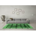 thumbnail image 3 of Ahgly Company Indoor Round Abstract Emerald Green Modern Area Rugs, 5' Round, 3 of 4