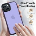 thumbnail image 2 of for iPhone 14 Phone Case, Shockproof iPhone 13 Case,  Grade Drop Protection, Protective Hard Back Slim Translucent Case for iPhone 13/14 6.1'', Purple, 2 of 12