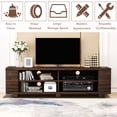 thumbnail image 5 of 59" TV Stand Wooden Entertainment Media Center Storage Console Walnut, 5 of 7