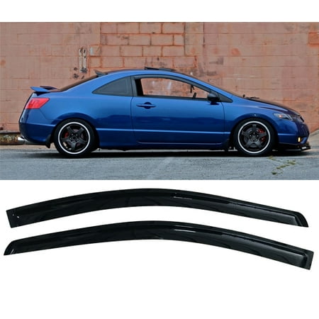 All American Auto Dark Smoke Acrylic Side Window Deflector Visor 2
