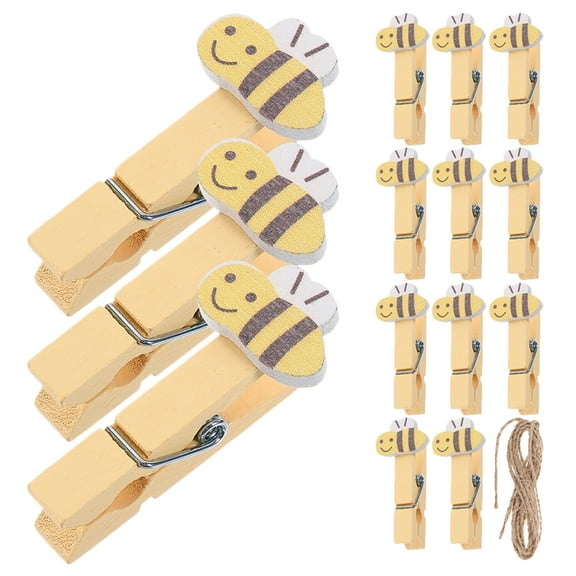 FRCOLOR  20 Pcs Clothes Pins Picture Hanging Wire Bee Clip