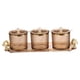 thumbnail image 4 of Tarro de almacenamiento de sales de baño de 3 piezas con tapa, cuchara y bandeja para condimentos de azúcar. Marrón, 4 of 9