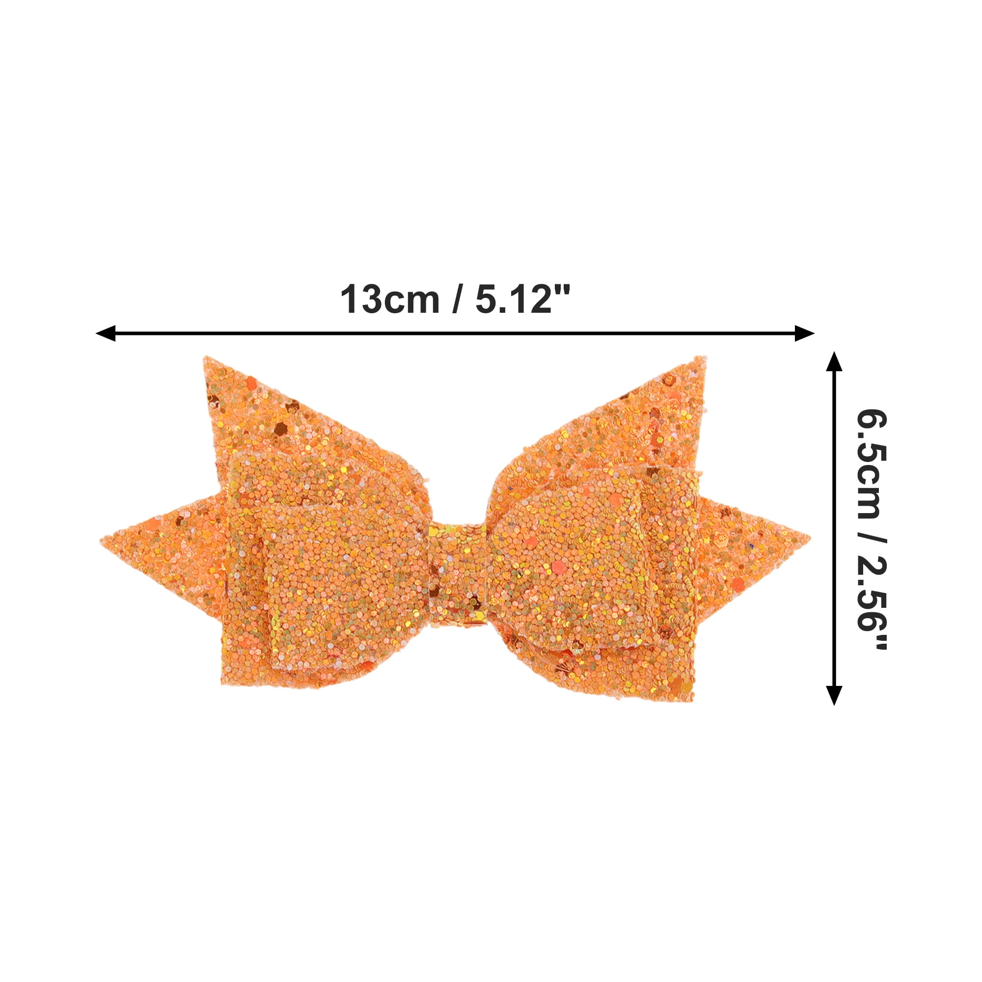 Unique Bargains 1Pc Shiny Bow Home Decoration Drinkware Accessory Light Orange