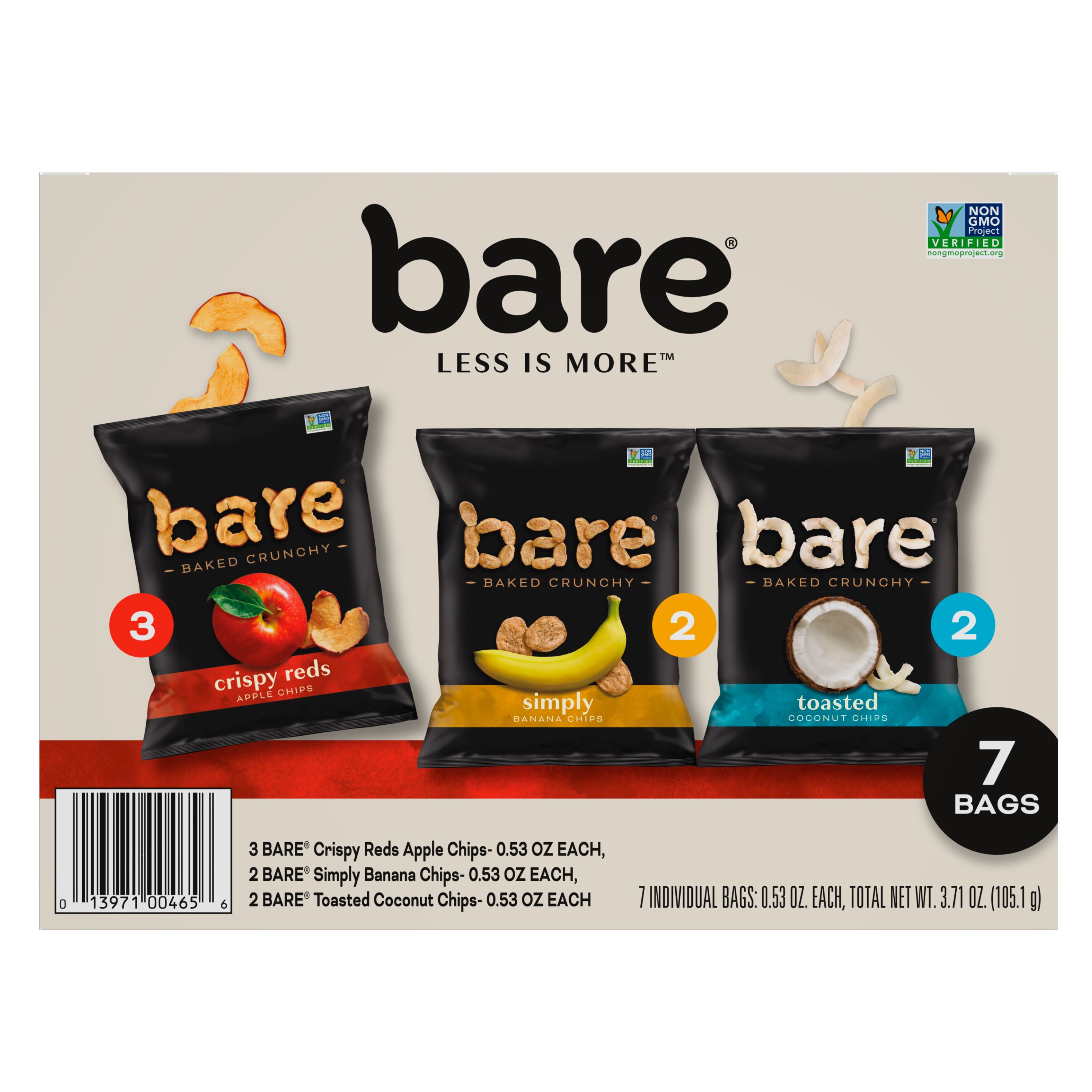 Bare, Baked Crunchy Fruit Chips Snack Pack, 0.53 oz Bags, 7 Count - image 4 of 12