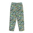 thumbnail image 3 of Lsque Green Leopard Print Women's Pajama Pants, Lounge Pant - Comfortable Home Wear,Elastic Waistband, Stylish Design-Large, 3 of 9