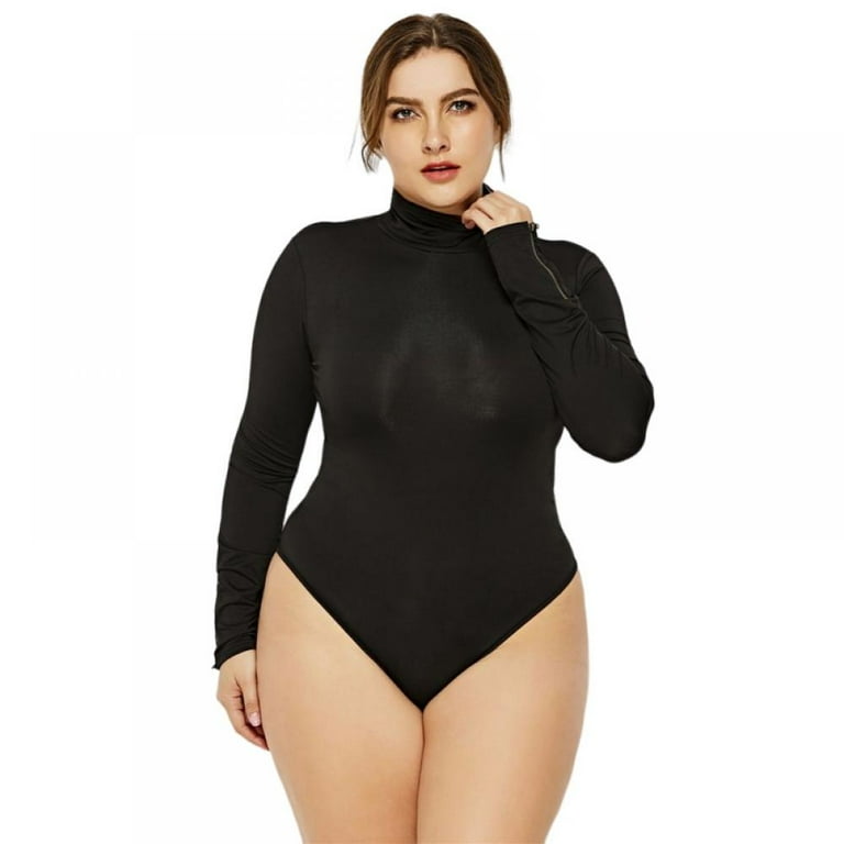 Women's long sleeve zipper high collar Bodysuits Women's long sleeve zipper high collar Bodysuits