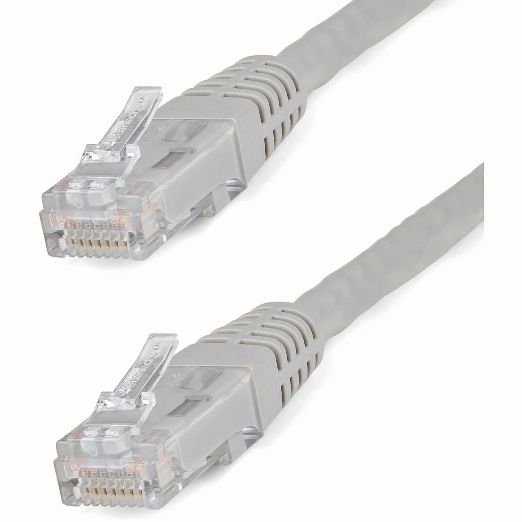 StarTech 20ft CAT6 Ethernet Cable - Gray CAT 6 Gigabit Ethernet Wire -250Mhz 100W PoE++ RJ45 UTP Molded Category 6 Network Patch Cord (C6PATCH20GR)