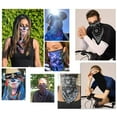 thumbnail image 7 of Neck Gaiter Headwear Bandana Breathable Face Scarf w/Ear Loops,2pack,Floral B, 7 of 7