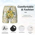 thumbnail image 6 of Picia Daisies And Wildflowers pattern Mens Swim Trunks with Compression Liner Stretch Beach Shorts Quick Dry with Zipper Pockets No-Chafing Board Shorts-3X-Large, 6 of 9