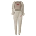thumbnail image 4 of Womens Sexy 3 Piece Tracksuits Fall Long Sleeve Pullover Hoodie + Tank + Jogging Pants Outfits Sweatsuit Workout Sets, 4 of 5
