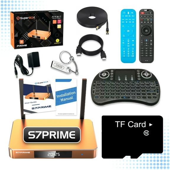 Superbox S7 PRIME Android TV Device, WiFi 6, 4GB RAM 128GB Storage