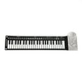 thumbnail image 4 of Teclado electrónico portátil de 49 teclas Piano enrollable manual para niños principiantes (plata), 4 of 12