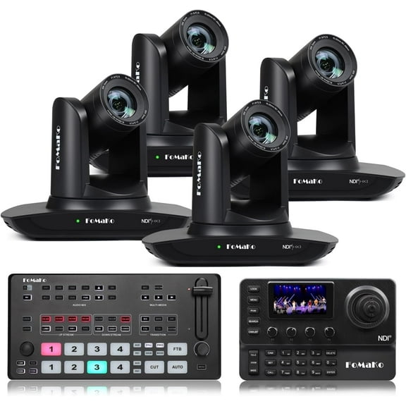 FoMaKo 20x NDI PTZ Camera Bundle(FMK20UH NDI-B X4 M1 KC606N)