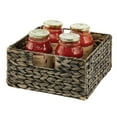 thumbnail image 5 of mDesign Woven Hyacinth Kitchen Basket Organizer with Handles, 8 Pack, Black Wash, 5 of 7