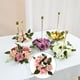 thumbnail image 3 of 20 Cm Pilar Vela Anillos Corona Flor Guirnalda Centros de Mesa Floral Artificial para Puerta Granja Decoración de Mesa Rosa claro Macarena Guirnalda pequeña, 3 of 8