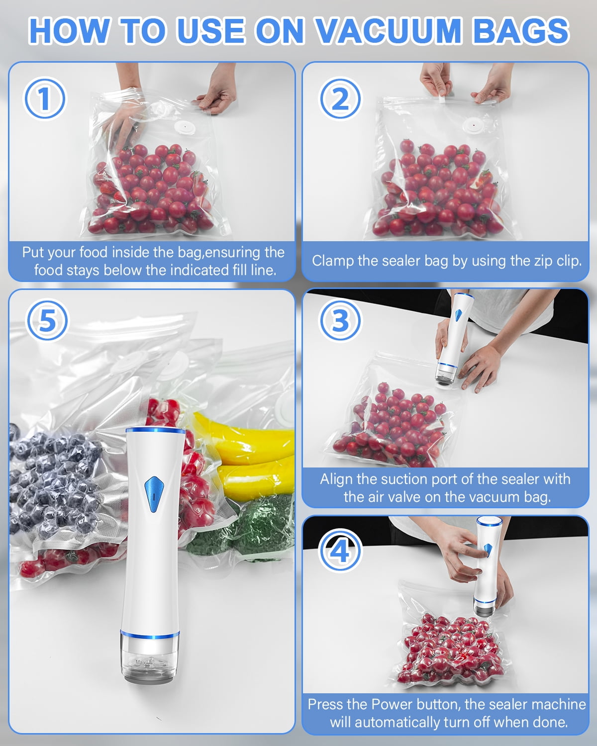 Handheld Vacuum Sealer for Food Vacuum Sealer Machine