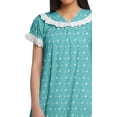 thumbnail image 2 of Moomaya Chemise de Nuit Imprimée à Manches Courtes pour Femmes, Col en V, 2 of 5