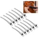 thumbnail image 3 of Clip de pico de pato 12 clips de pico de pato para seccionamiento de estilo clips de rizo de cocodrilo de metal de acero inoxidable profesional con agujeros para peinar el ANGGREK Otros, 3 of 8