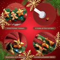 thumbnail image 4 of Red Background Christmas Banner Green Pine Branches New Year Banner Gingerbread Man Star Ornaments Holiday Banner for Christmas Party New Year Celebration Home Decoration, 4 of 9