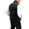 thumbnail image 4 of Men's Suede Stand Collar Casual Vest Winter Solid Color Zipper Sleeveless Jacket with Pockets Waistcoat Black Size XXL, 4 of 4