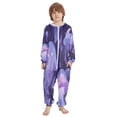 thumbnail image 2 of Soft Big Kids Onesie Pajamas Cozy Loose-Fit Jumpsuits for kids with Pockets for Christmas Lounge & Play Jellyfish in Space, 2 of 8