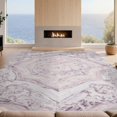 thumbnail image 2 of Design&I 4'x6' Washable Area Rug Abstract Pink Aesthetic Fluid Scrollwork Swirling Veined Purple Flowing Dynamic for Home Office, Under Desk, Snag-Free Skid-Resistant Medium, 2 of 7