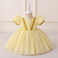 thumbnail image 2 of Gubotare Toddler Dresses Party Baby Girl Butterfly Dress Tutu Ruffle Sleeve Dresses Party Outfits Birthday Gift (Yellow,Size 6-9 Months), 2 of 9