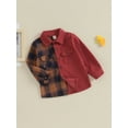 thumbnail image 3 of CIYCuIT Little Boys Flannel Shirts Plaid Patchwork Lpng Sleeve Button Jacket Toddler Kids Casual Shacket Fall Outerwear Daily Clothes 3T 4T 5T 6T, 3 of 7