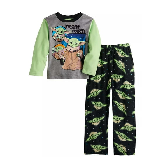 Star Wars Boys Star Wars Mandalorian Grogu Strong with the Force Pajamas (10)