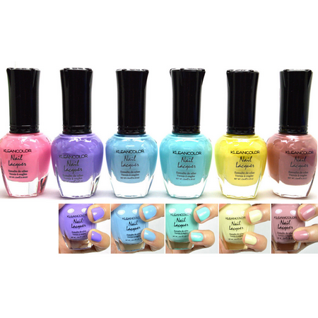 6 New Kleancolor PASTEL SUMMER COLLECTION LOT Nail Polish Lacquer