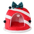 thumbnail image 3 of FITYLE Christmas Cat House Cat Hideaways Box Shaped Winter Condo Cute Anti Slip Xmas Cat Dog Bed Cat Nest for Kitty Cat Kitten Puppy, 3 of 9