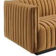 thumbnail image 5 of Modway Conjure Channel Tufted Performance Velvet Left-Arm Chair in Black Cognac, 5 of 6
