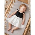 thumbnail image 6 of Cenuakty Baby Girl Summer Dress Sleeveless Bow Front Contrast Color A-Line Dress Toddler Casual Dress, 6 of 9