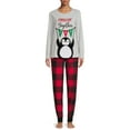 thumbnail image 6 of Holiday Time Women's and Women's Plus Matching Family Pajamas Penguin Top and Pants Set, 2-Piece, Sizes S-3X, 6 of 6