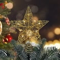 thumbnail image 2 of Fiudx Estrella para La Copa Del Árbol de Navidad, Decoración de Hierro con Luz Led, Diseño Único de Estrella de 5 Puntas, Cálido Brillo Navideño, Ideal para El Hogar, La Oficina y El Restaurante. Fun, 2 of 7
