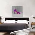 thumbnail image 2 of ARTCANVAS Purple Modern High Heels Shoe Stiletto Flower Pattern Canvas Art Print - Size: 26" x 26" (1.50" Deep), 2 of 9